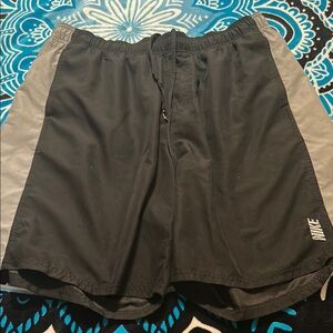 Nike Black and Gray Sports Shorts